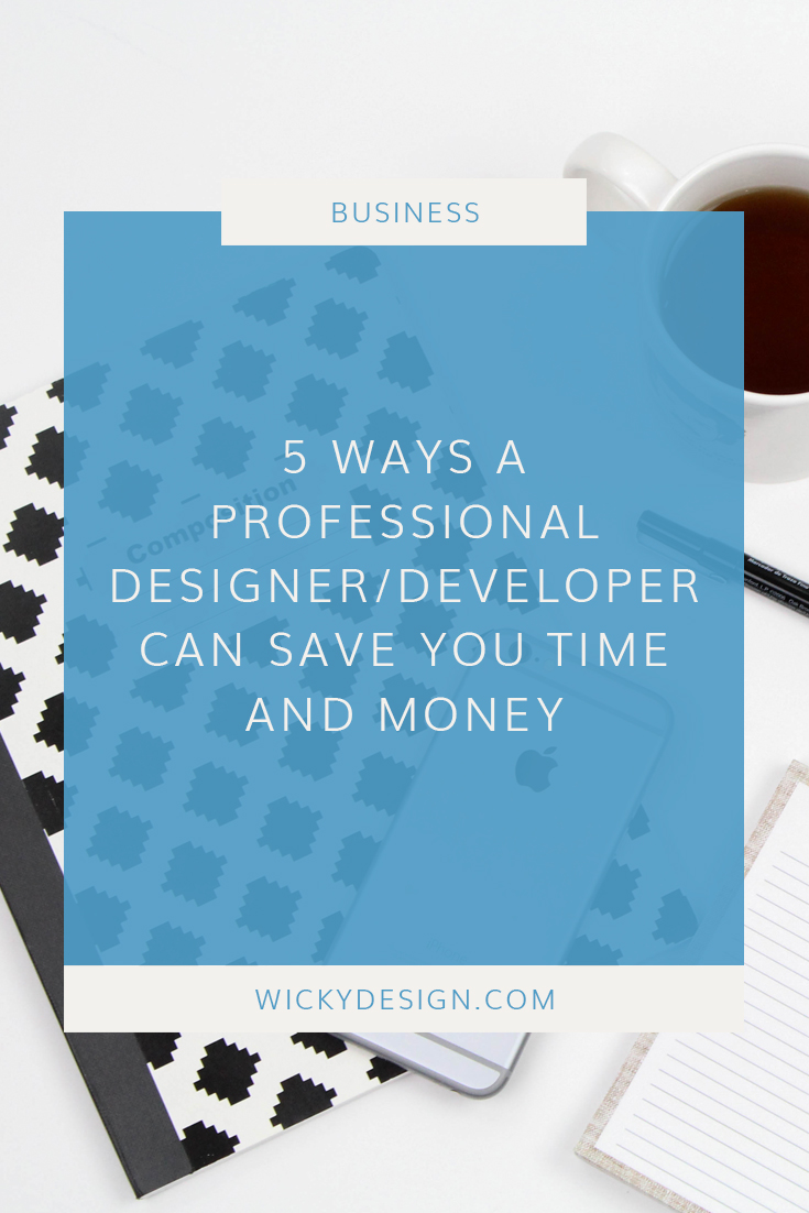 5 ways hiring a professional web designer/developer will save you time and money.