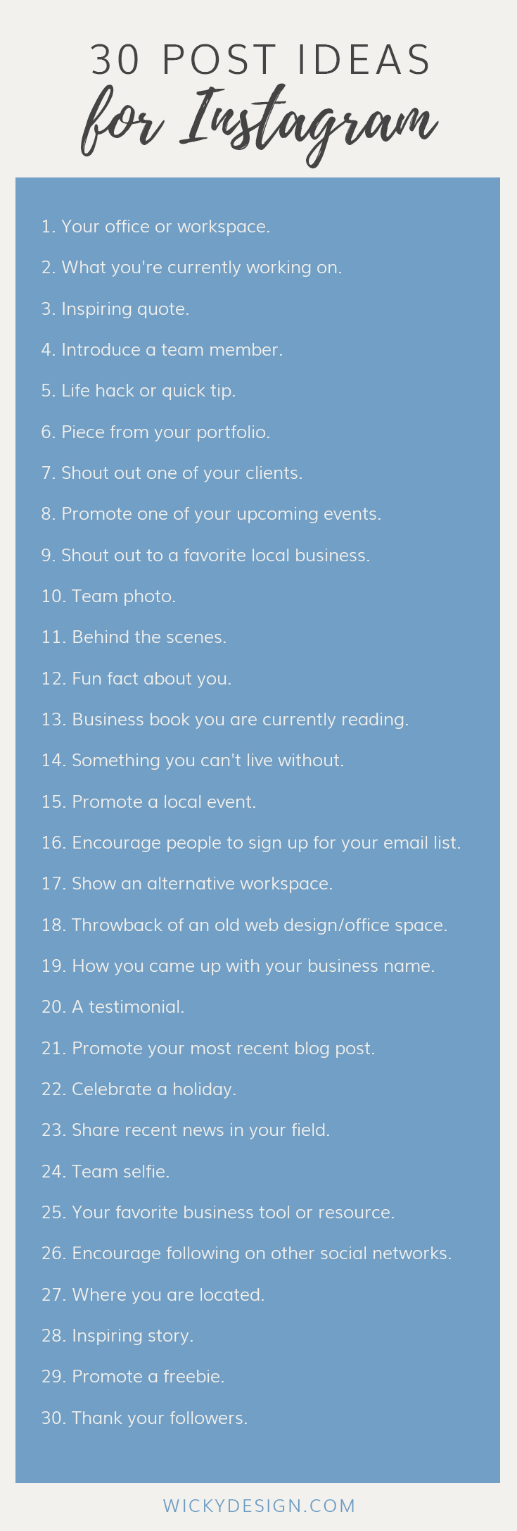 30 Post Ideas for Instagram [Resources]