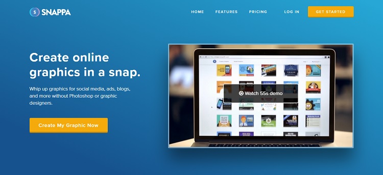 Snappa uses first person language to help with cta conversion