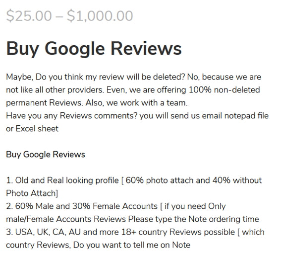 Google Reviews Scam