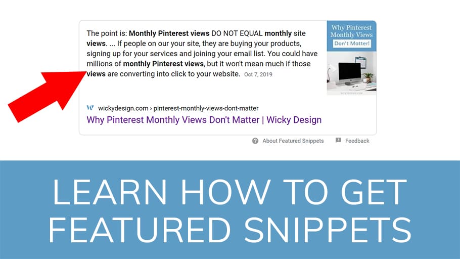 How to get a featured snippet