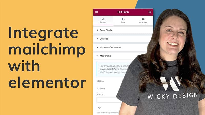 integrate MailChimp with Elementor