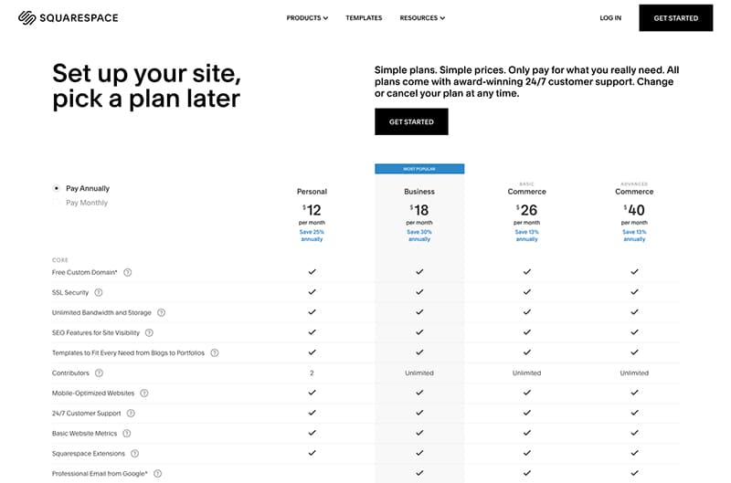 How much does it cost to have a website per month?