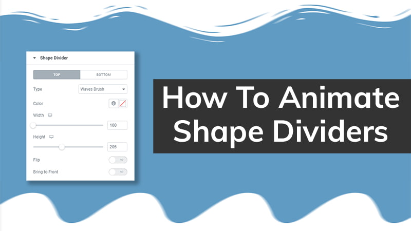 How To Animate Shape Dividers [Elementor Tutorial]