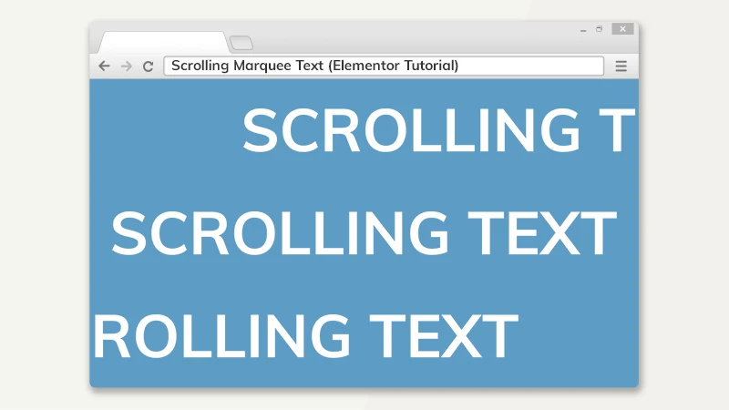 Scrolling Marquee Text (Elementor Tutorial)