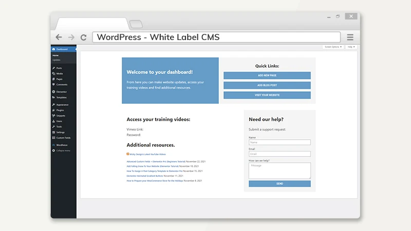 WordPress Custom Dashboard [Elementor Tutorial]