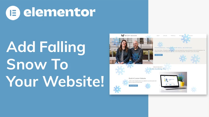 Add Falling Snow To Your Website (Elementor Tutorial)