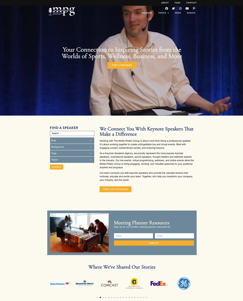 Mollie Plotkin Group homepage design by Wicky Design in Phialdelphia