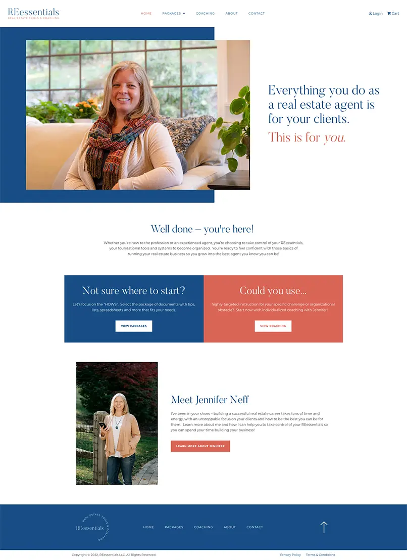 REessentials website design by Wicky Design in Philadelphia