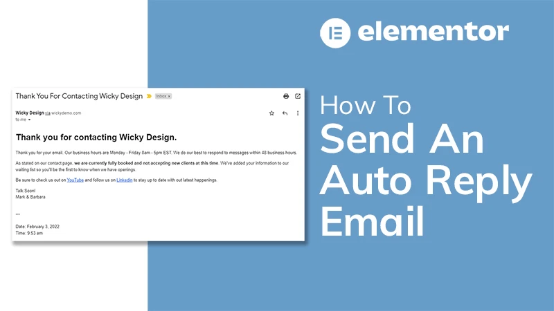 How To Send An Auto Response Email
