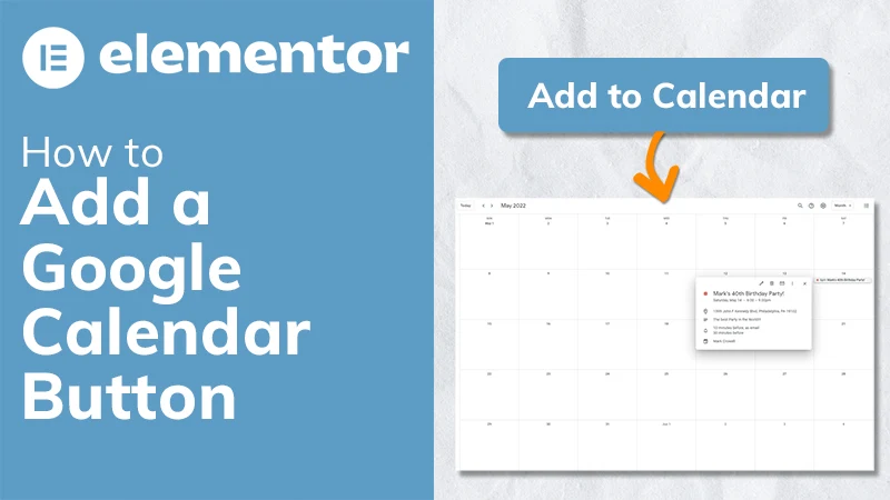 How to Add a Google Calendar Button in Elementor Pro