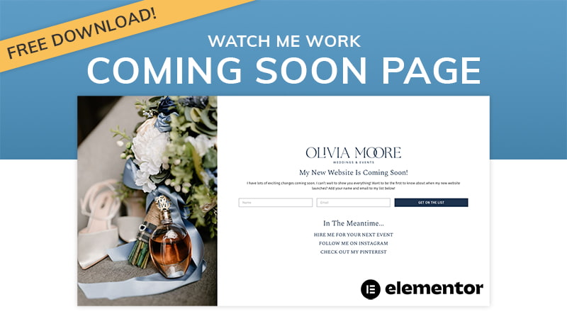 Coming Soon Elementor Template Free Download