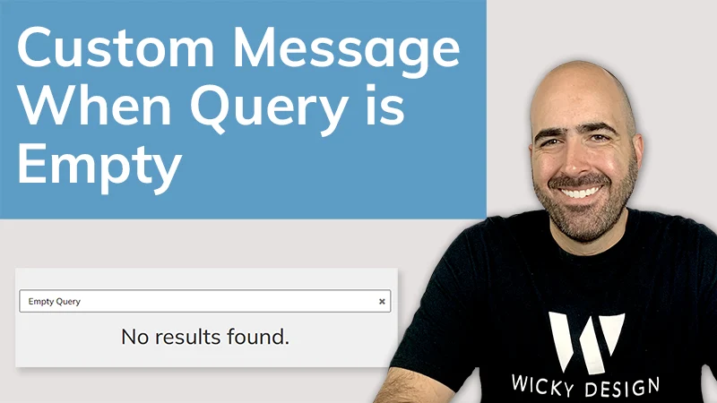 Custom Message When Query is Empty (Elementor Pro)