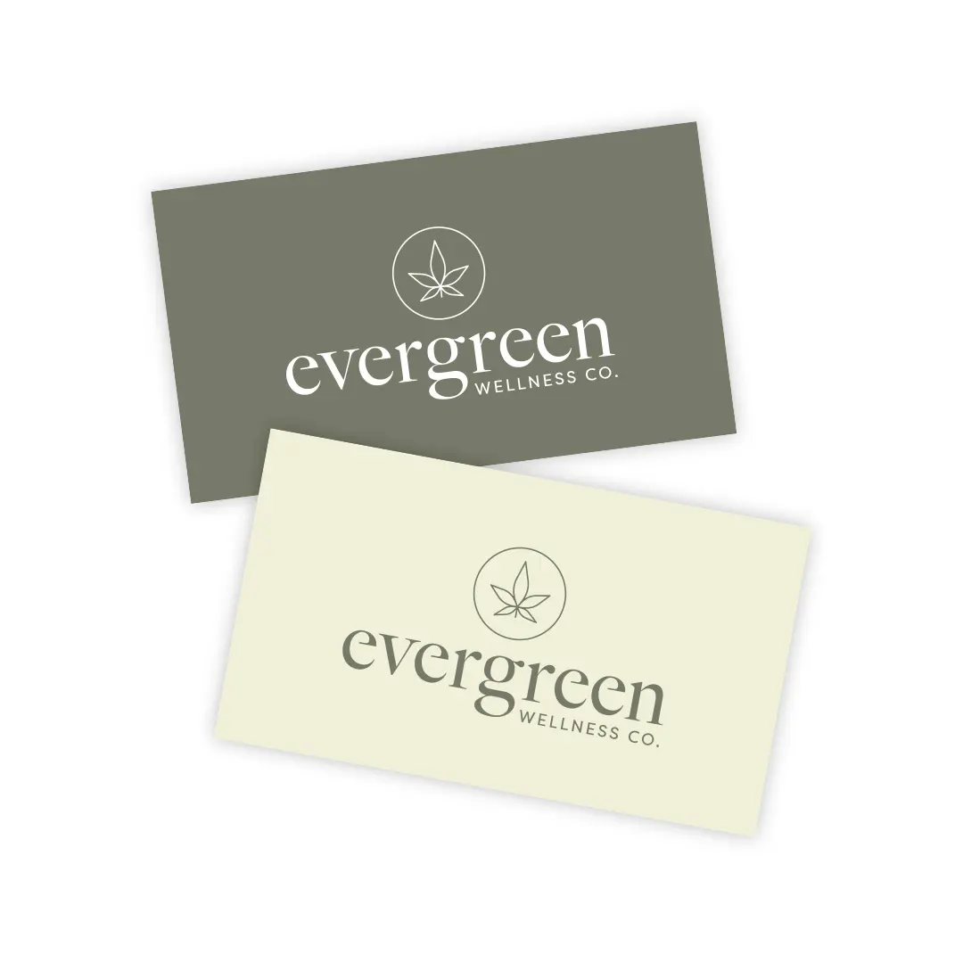Evergreen cannabis wellness co brand design by Wicky Design in Philadelphia