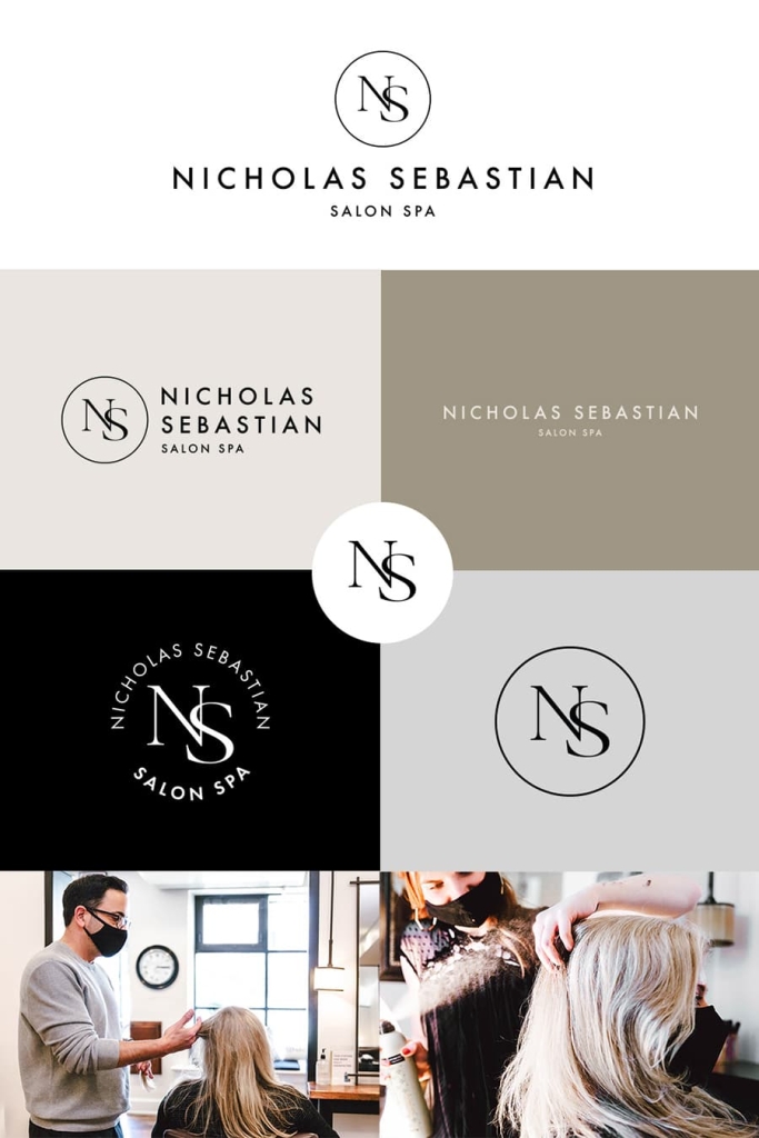 Nicholas Sebastian Salon Spa brand design by Wicky Design