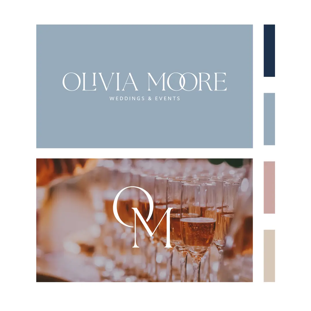 Olivia Moore logo and brand colors