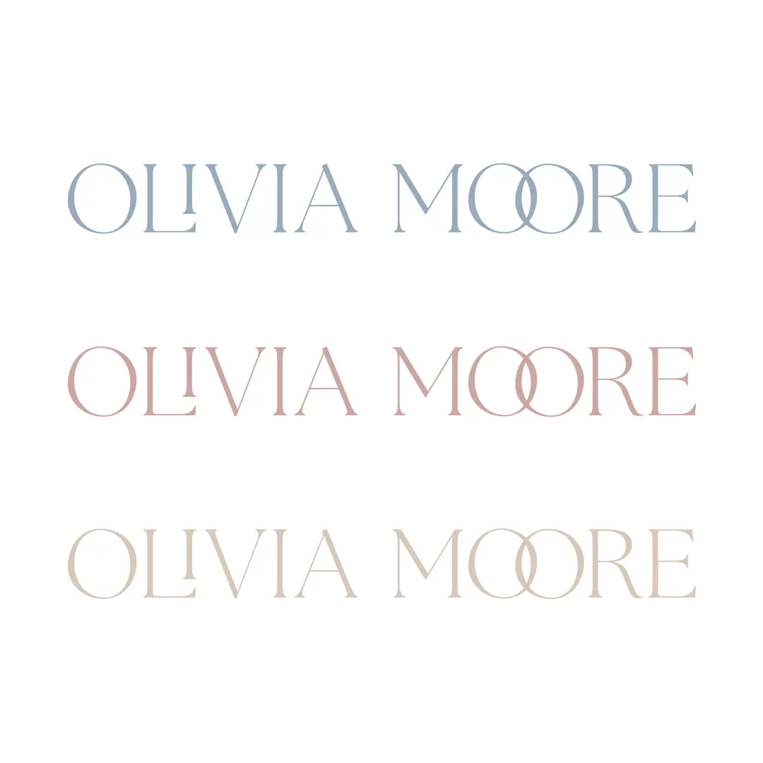 Olivia Moore custom logo design by Wicky Design in Philadelphia