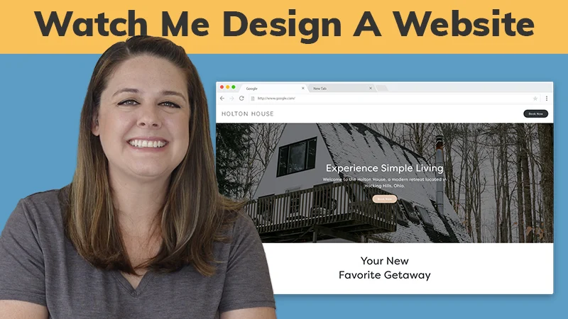 One Page Website for a Luxury Cabin | Watch Me Work