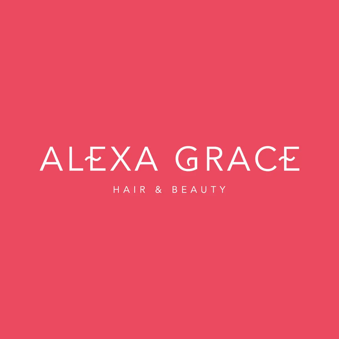 Alexa Grace hair and beauty logo and brand design by Wicky Design in Philadelphia