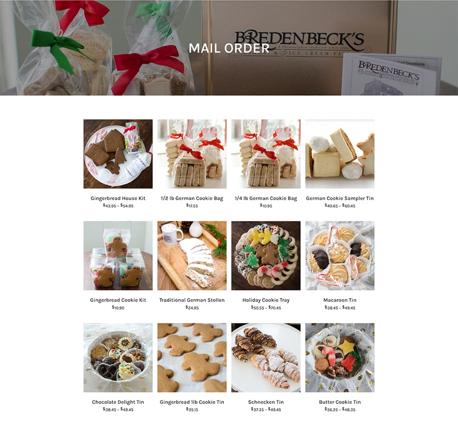 Bredenbeck's mail order bakery e-commerce shop