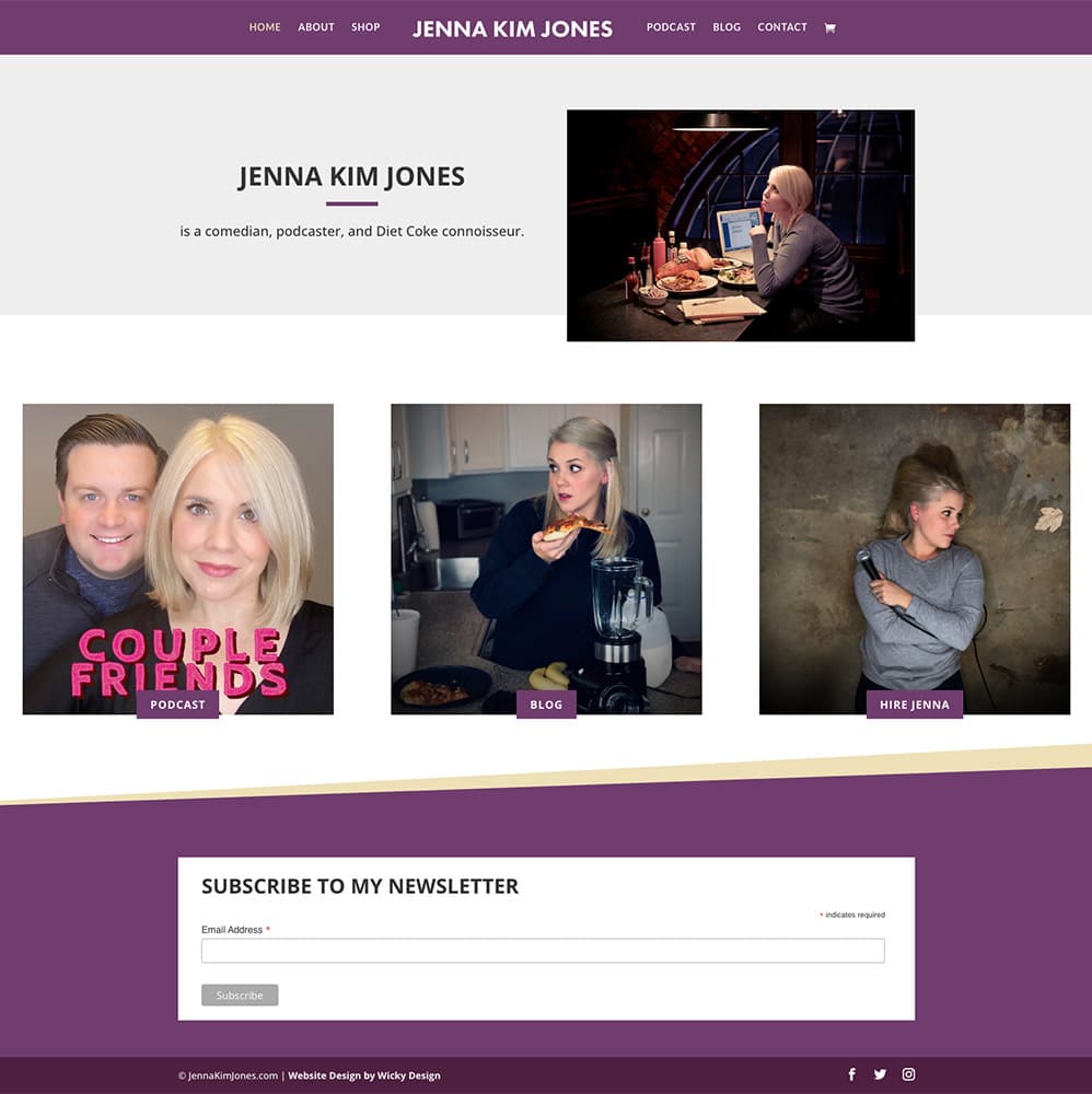 Jenna Kim Jones old website design
