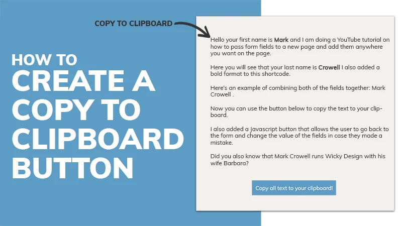 How to Create a Copy to Clipboard Button