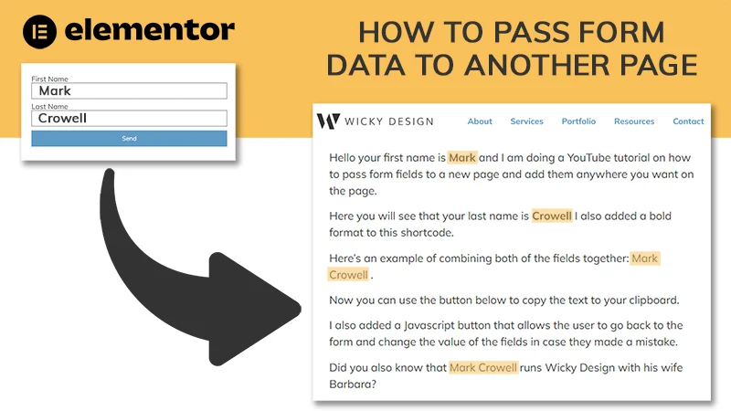 How to Pass Form Data to Another Page (Elementor Pro)