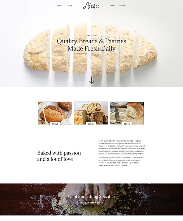 Alesa Bakery Web Design Template