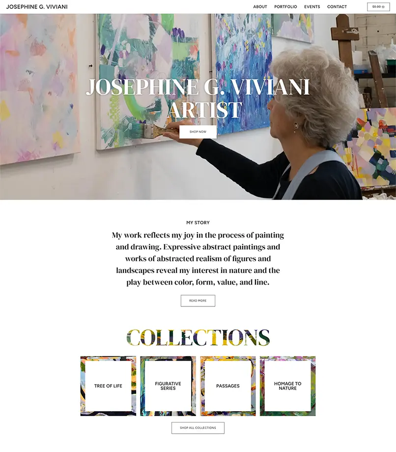 Jo Viviani website design