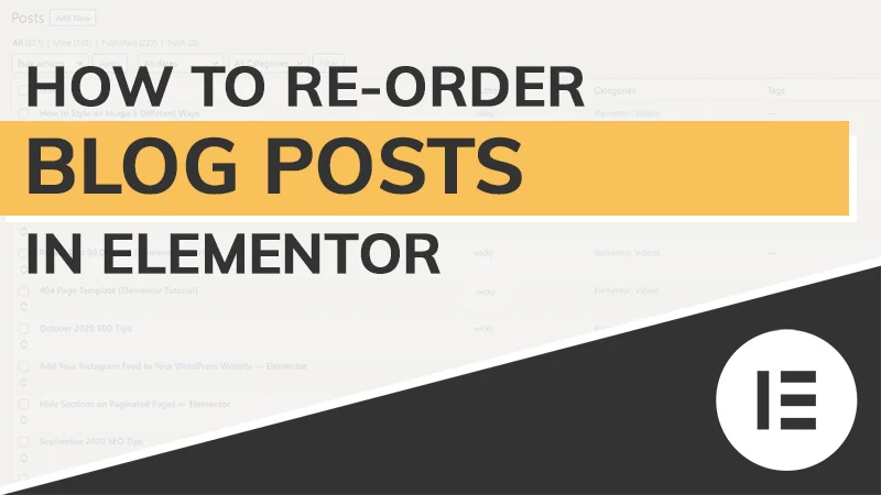 How to Re-Order Blog Posts in WordPress