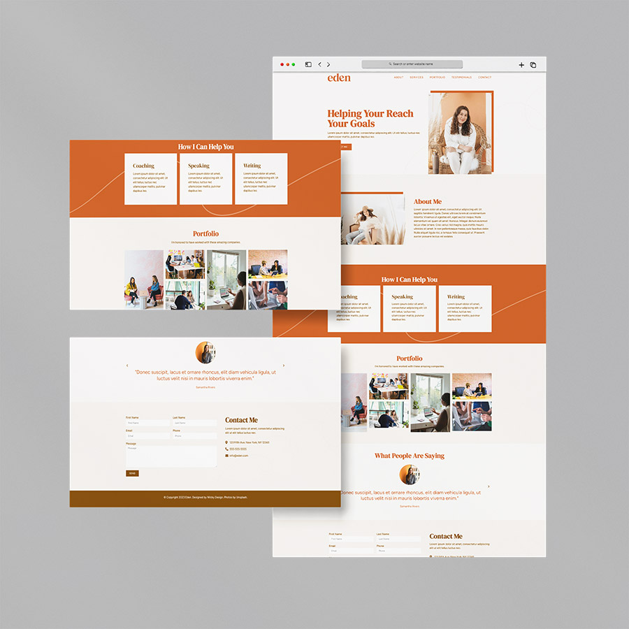 eden free elementor template by Wicky Design