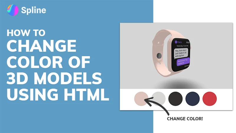 Change Color of 3D Models Using HTML (Spline Variables Tutorial)