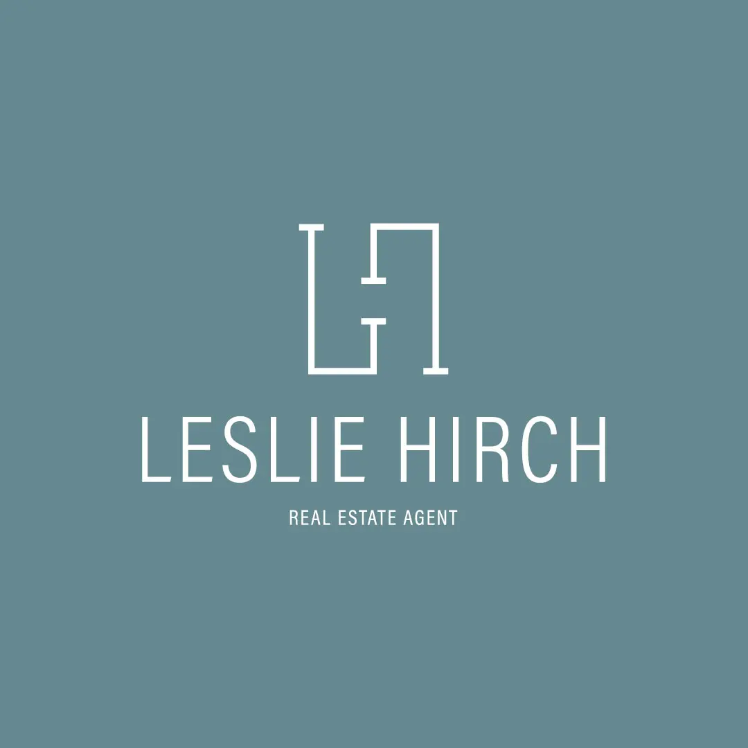 Leslie Hirch logo design on white by wicky design