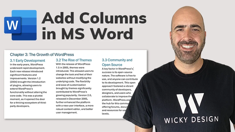 How To Create Columns (Microsoft Word)