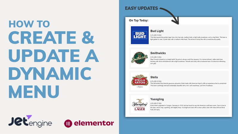 Build and Update Dynamic Menus Easily – Wicky Design