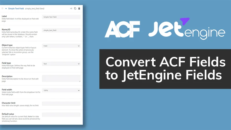 How to Convert ACF Fields to JetEngine Fields