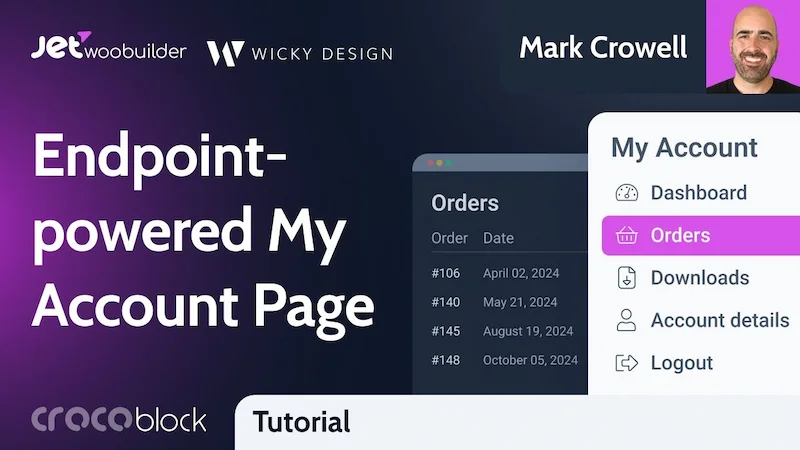 How to Use WooCommerce “My Account” Endpoint Templates | JetWooBuilder