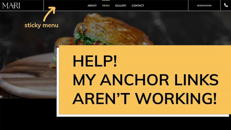 Creating Anchor Links with a Sticky Menu