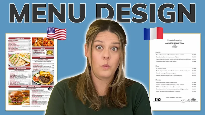 Menu Design: France vs. USA | Design Around the World
