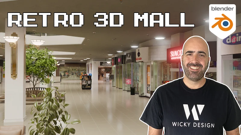 I Recreated an 80’s & 90’s Mall in Blender